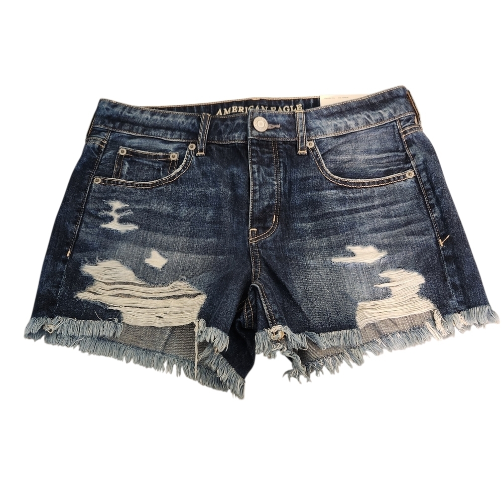 NWT AE High-Waisted Denim Tomgirl Midi Shorts American Eagle, sz 6
